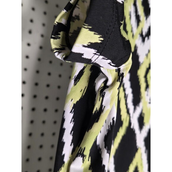 Alfred Dunner Green and Black Blouse with Triangles XL - Picture 3 of 5